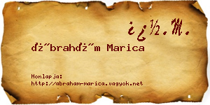 Ábrahám Marica névjegykártya